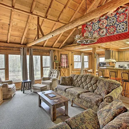 Rustic River View Cabin With Fire Pit, Games And Grill
